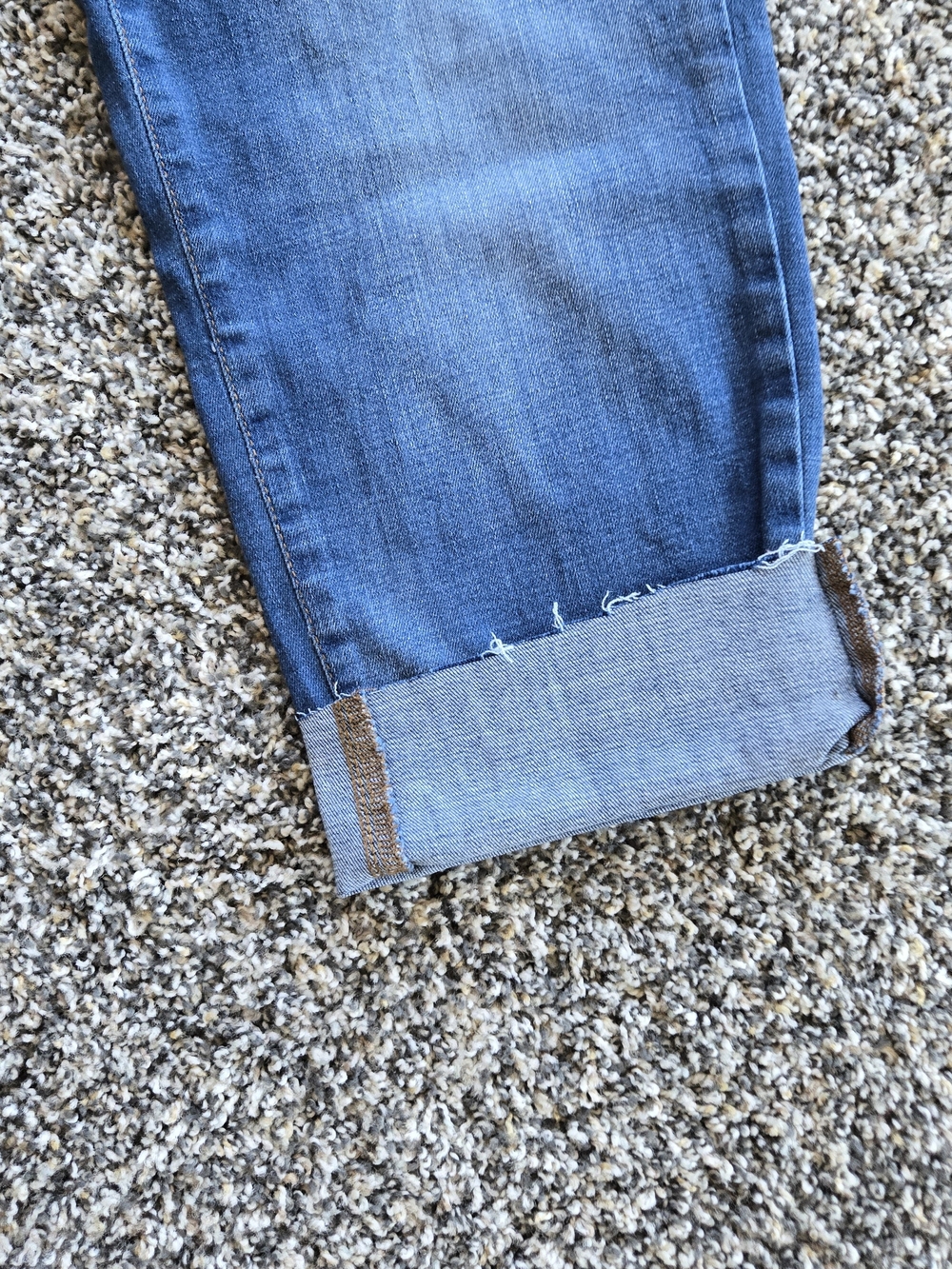 J.Jill Boyfriend Straight Leg Ankle Mid-Blue Cropped Turn-Cuff Jeans Size 12 - Picture 7 of 12
